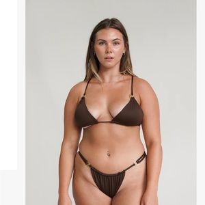 Knight Swim Size Medium Faye Bikini Dark Roast